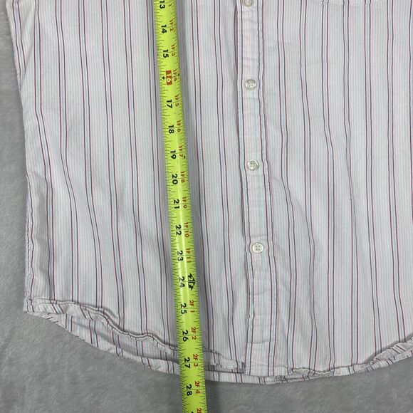 Bonobos Standard Fit White/Pink Striped Short Sleeve Button Down Shirt Sz Medium - Picture 5 of 8